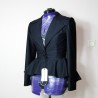 Single breasted asymmetrical peplum women blazer, made to measure