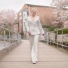 Wedding pants suit for bride, made to measure