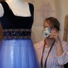 Luxury handmade navy tulle dress for weddings and formal events