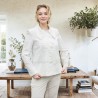 Veste courte blanche femme en tweed
