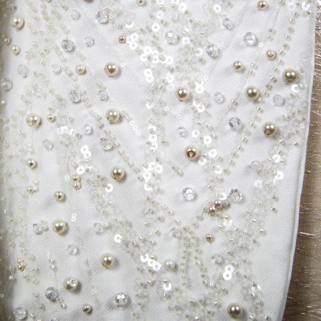 Blazer blanc col châle femme , coupe longue et droite, forme ajustée, fait sur mesure