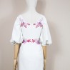 Back embroidery of the dress with visible fine detailing and finish