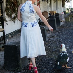 Back of one-of-a-kind French made dress