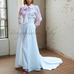 Surjupe de mariée amovible longue et traine à taille haute, made in france sur mesure