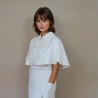 Elegant wedding cape featuring delicate lace, tiny crystals, and transparent sequins.