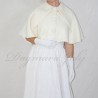 Close up on the fabric of short bridal cover up