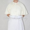Front view on bridal capelet made of ivory wool