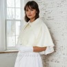 Short wedding cape adorned in a wool