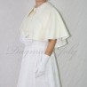 Side view of short bridal dress topper