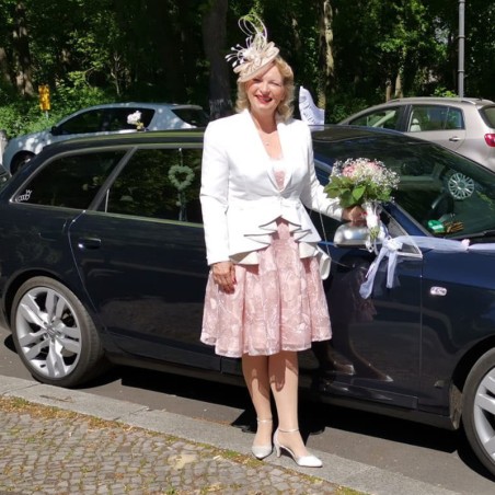 Veste Courte à Basque Asymétrique, Blazer blanc sur mesure
