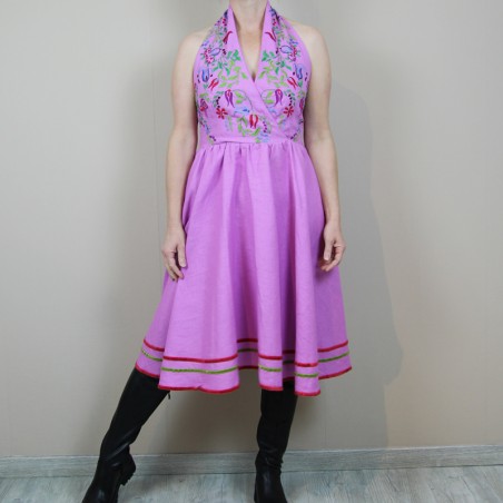 One-of-a-kind embroidered dress from France