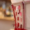 Robe Longue Rouge en Velours – Bustier, Traîne et Broderie Main
