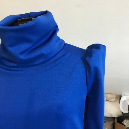 Blouse Col Roulé en Jersey Milano – Haut Élégant Manches Longues | Fabriqué en France