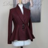 Burgundy woolen jacket with shawl collar