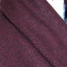 Zoom on the fabric of the burgundy collar jacket