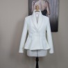 Refined woolen jacket in ivory, made to measure