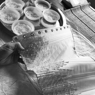 Corset Perlé & Jupe Longue Traine en Crêpe - Ensemble de Mariage Sur Mesure