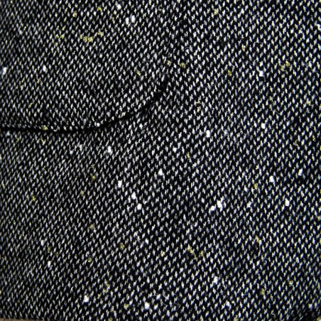 Close-up of the blazer’s high-quality wool fabric