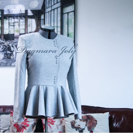 Peplum business jacket made to measure