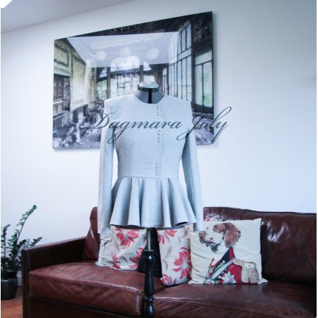 Blazer à basque tailleur moderne femme fait sur mesure en France