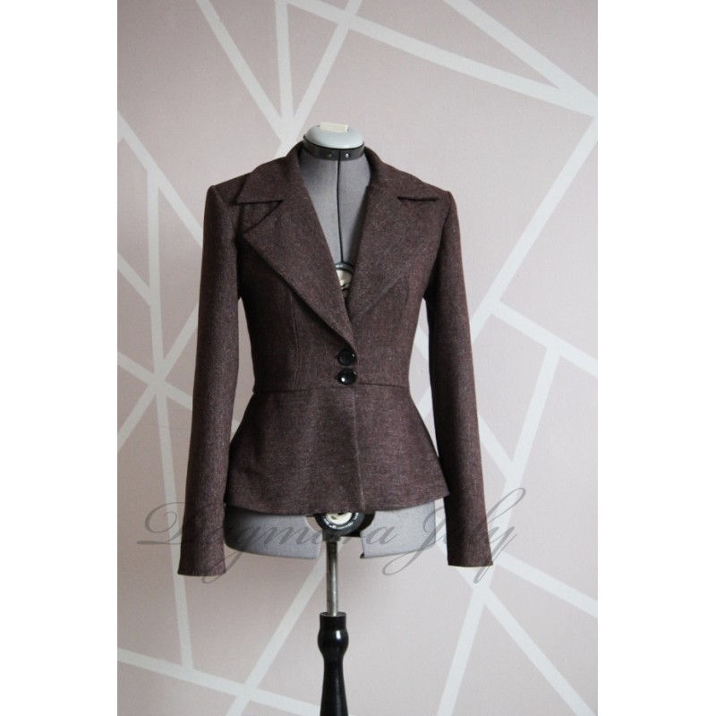 RESERVED FOR IRENE - PEPLUM JACKET IN BLACK