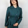 Custom fitted women’s blazer with peplum detail, lightweight tailored jacket