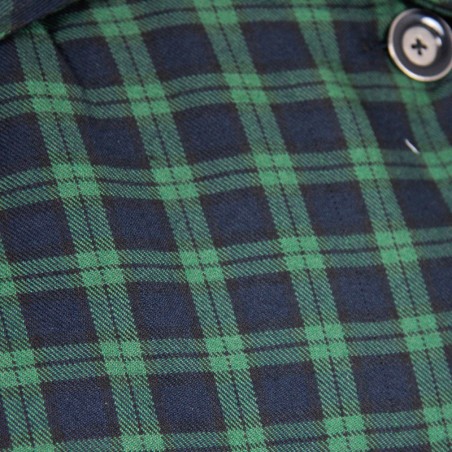 Peplum Checked Skirt Suit - Handmade Office Wear, Made-to-Measure