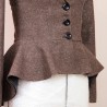 Peplum Business Tweed Blazer, Handmade office wear, businesswoman outfit - made to measure