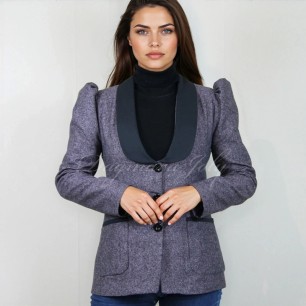 Made-to-measure tweed blazer for professional office wear