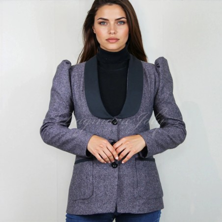Blazer en tweed sur mesure pour tenue de bureau