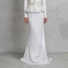 Tailleur Jupe de Mariée en Crepe- Tenue mariage civil femme