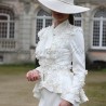 Hand-Embellished Bridal Jacket  - Peplum Wedding Blazer - Couture Wedding Cover-Up - Made to Order and measure