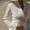 Asymmetrical Bridal Jacket: Topper for wedding dresses, modern bride accessory