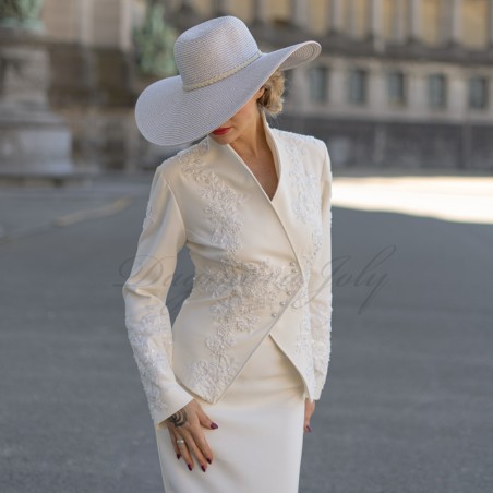 Asymmetrical Bridal Jacket: Topper for wedding dresses, modern bride accessory
