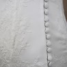 Minimalist Silk Crepe Wedding Dress with train and straps