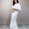Floor-length lace wedding dress made in France