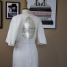 Butterfly cape sleeve lace bridal dress