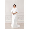 Robe de Mariée en Crêpe – Dos Nu et Traîne