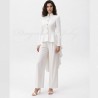 Modern bridal blazer styled with trousers