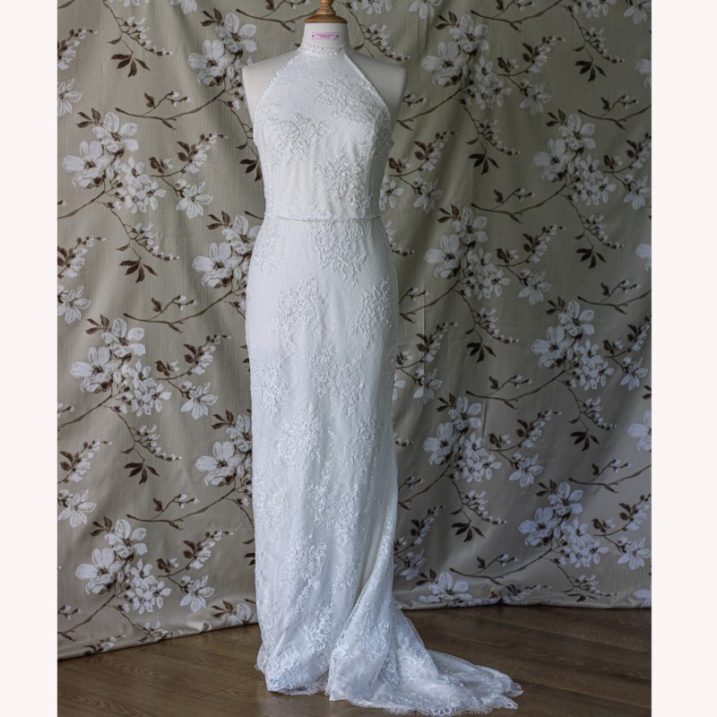 Vue de la robe de mariée sur mesure