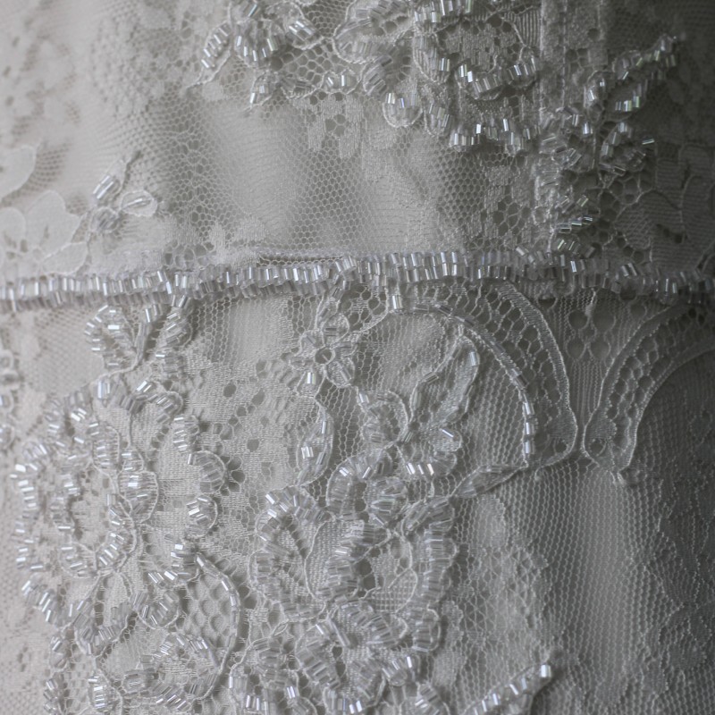 Chantilly Lace Mermaid Wedding Dress - Halter Neck, Made to Measure