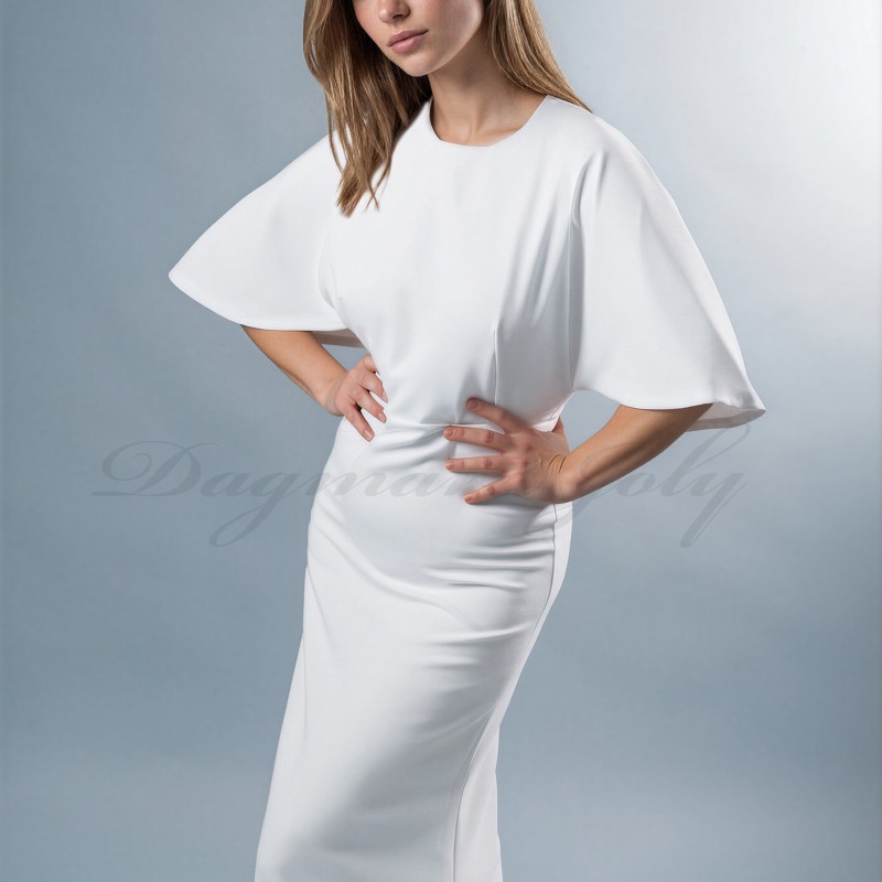 Robe de Mariée en Crêpe – Dos Nu et Traîne