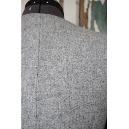 Two pieces gray pencil skirt suit