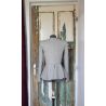 Women gray peplum jacket