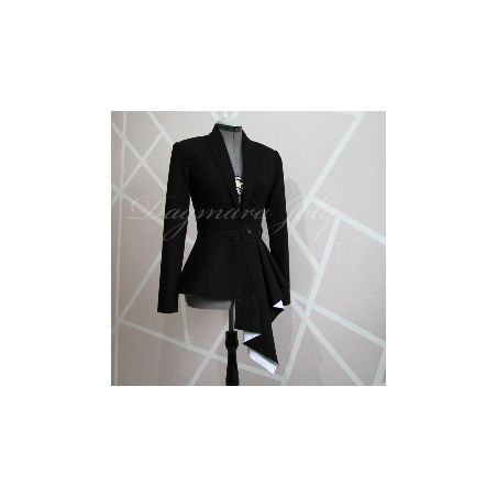 Asymmetrical peplum shawl collar blazer, made to measure