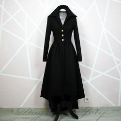 Long manteau d’hiver pour femmes, laine noire classique, élégant et chaud