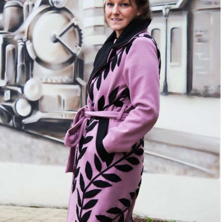Manteau long laine hiver femme double boutonnage, fabrication française