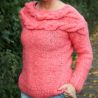 Pull chaud en laine pour hiver femme, grosses mailles tricoté main