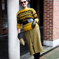 Pull maille femme hiver en laine chaude tricoté à la main