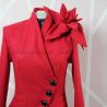 Red asymmetrical original ladies jacket